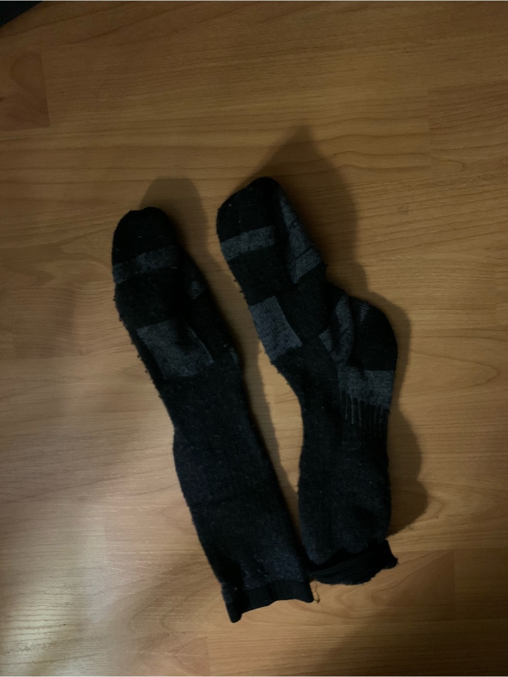 Men's Black & Gray Performance Crew Socks